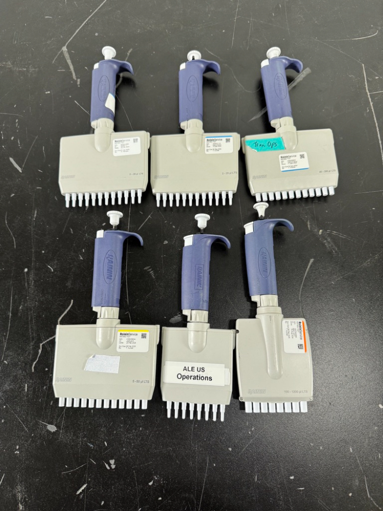 Image of Rainin Pipet Lite Multichannel Pipettes - Quantity 6